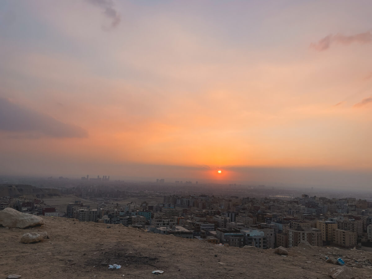 Sunset view from Mokattam, overlooking Cairo